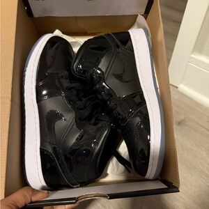 Black Patent Leather Retro 1 Jordans